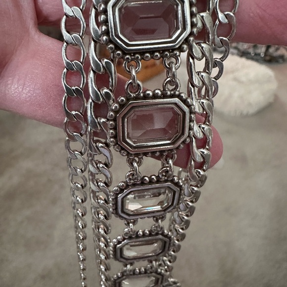 Brighton 🩶 “Le Ritz” Clear Swarovski Multi Strand Crystal Bracelet - Picture 6 of 8